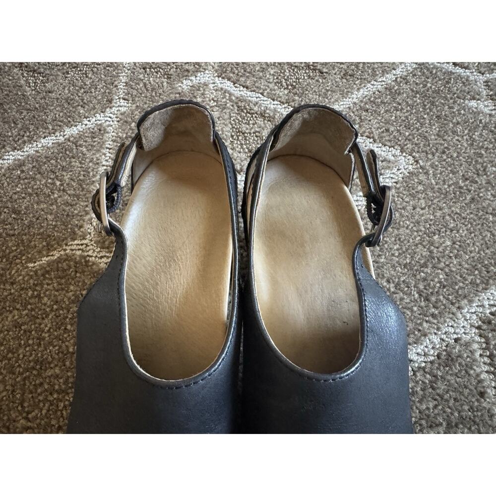 Dansko Sassy Milled Burnished Black Clog Sandal Contoured Footbed Lightweight 38 - Picture 7 of 15